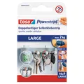 Produktbild: tesa Powerstrips Large Klebestreifen - 10er Pack bis 2 kg glatte Oberflächen