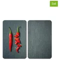 Produktbild: Wenko 2er-Set: Herdabdeckplatten in Anthrazit - (L)52 x (B)30 cm