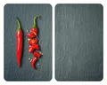 Produktbild: WENKO 2er Set Herd Abdeckung Platten CAYENNE Schneide Bretter Ablagen Design