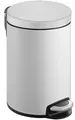 Produktbild: PROREGAL Treteimer mit stilvollem Pedal, leise schließendem Deckel & Kunststoffinneneimer | 8 Liter, HxBxT 35,5x22,6x30cm | Weiß