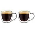 Produktbild: doppelwandige Espresso-Gläser mit Henkel, 2er-Set 100ml, Mokkatassen, Thermo-...