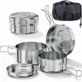 Produktbild: Praktisches Outdoor Topfset für gleichmäßige Wärmeverteilung beim Camping