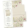 Produktbild: TATMOTIVE Wildblumen 25 Sets Briefpapier mit Umschläge, Feines Design, erstklassiges 90g Naturpapier, beidseitig floral Natur für Frauen Erwachsene Brief Set