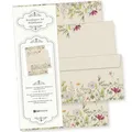Produktbild: Wildblumen 25 Sets Briefpapier mit Umschläge, Feines Design, erstklassiges 90...