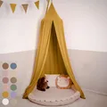 Produktbild: lilimaus Baldachin Kinderzimmer [in 12 Farben] - Betthimmel aus 100% Baumwolle Musselin Handmade für Mädchen & Jungen - Babybett Himmel als Babyzimmer Deko - Vorhang für Kinderbett, Kuschelecke