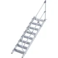 Produktbild: Alu-Treppe 45 Grad 8 Stufen B 800 mm lichte Höhe 1670 mm Ausladung 1924 mm,