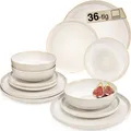 Produktbild: SÄNGER Steingut Geschirrset Korfu, Tafelservice 36 teilig für 12 Personen