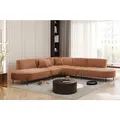Produktbild: Ecksofa Designersofa Valencia Stoff Quelle Ziegelbraun Universal