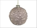Produktbild: Chic Antique Weihnachtskugel Kugeln, Tropfen, Zapfen, Anhänger,Antik Glaskugel m.Muster Vintage Christbaumkugel Weihnachten X-Mas versch. Größen und Formen Skan Design (51922-20 Ø8cm Mokka)