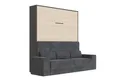 Produktbild: SMARTBett Schrankbett SMARTBett Schrankbett M1 140x200 Vertikal mit Sofa Anthrazit