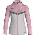 Produktbild: Jako Iconic Kapuzenjacke Damen - Soft Grey / Rosa / Anthra Light