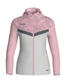 Produktbild: JAKO Iconic Kapuzenjacke Gr. 38 Soft Grey/Dusky Pink/Anthra Light - Zipper Hoodie Damen, Bequeme Sweatjacke mit Keep Dry Funktion aus 100% recyceltem Polyester