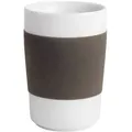 Produktbild: KAHLA Becher touch! henkelloser Becher mit Samt-Banderole, 1-tlg., Porzellan, Made in Germany braun 350 ml | Ø 7.7 cm x 11.3 cm