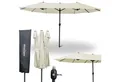 Produktbild: deluxe4home Sonnenschirm XXL Doppelsonnenschirm I Terrassenschirm Extra Groß, LxB: 450x260 cm, Mit Handkurbel & Dachbelüftung