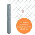 Produktbild: Volierendraht 4-Eck Maschendraht 1,0 x 10m 19x19 mm Gartenzaun Zaun verzinkt