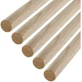 Produktbild: So-tech - sotech Kleiderstange Garderobenstange Rundstab Holzstab zum Basteln ø 30 mm Eiche Länge: 118 cm , 5 Stück