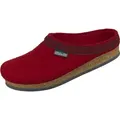 Produktbild: Stegmann Filz Clogs Hausschuh aus Wolle, Flexibles Kork-Latex-Fußbett, Bester Tragekomfort und optimale Passform - Rot - 38