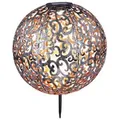 Produktbild: Kynast Garden LED SMD warmweiß Metall Solarkugel in Rostoptik H 19cm - Braun