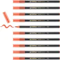Produktbild: edding 1340 Pinselstift - mandarine - 10 Stifte - flexible Pinselspitze - Filzstift zum Malen, Schreiben und Zeichnen - Bullet Journals, Hand-Lettering, Mandalas, Kalligraphie