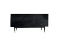 Produktbild: FINEBUY Sideboard Sideboard Akazie Massivholz 160cm 2 Türen 3 Schubladen Kommode Schwarz (160 cm Akazie Massivholz Schwarz, Kommode Hoch), Anrichte Modern, Standschrank Türen & Schubladen