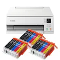 Produktbild: IC-Office TS6351a Farbtintenstrahl-Multifunktionsgerät All-in-One 3-in-1 (Drucker, Scanner, Kopierer, USB, WLAN, Apple AirPrint) Weiß + 15 XXL Tintenpatronen