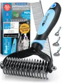 Produktbild: BluePet Hundebürste Unterwolle langhaar & Katzenbürste M-L Hunde, Blau