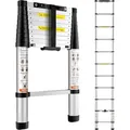 Produktbild: Vevor 3,2m Teleskopleiter Rutschfester Klappleiter 48x9,5x76,5cm Stehleiter Ein-knopf-rückzug Mehrzweckleiter Aluminiumlegierung 170kg Belastbarkeit Ideal Für Hausreparaturen Dekoration Wandanstrich
