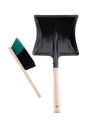 Produktbild: Garronda Reinigungsbürsten-Set Metall Kehrichtschaufel Kehrschaufel Kehrblech Handbesen PET GD-0010, (Kehrschaufel mit einem Holzgriff)