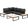 Produktbild: Greemotion Lounge-Set Rio Aluminium Schwarz 3-tlg.