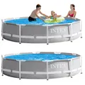 Produktbild: INTEX Prism Frame Swimming Pool auch mit Pumpe Schwimmbecken Stahlrohrbecken