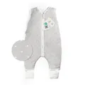 Produktbild: Ehrenkind® Babyschlafsack mit Beinen | aus Bio-Baumwolle | Ganzjährig geeignet | Kleidergröße 70 Farbe Grau mit weißen Punkten