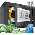 Produktbild: Kesser® Elektr. Tresor  Inkl. Batteriebox  Elektronischer Safe  3x Doppelbolzenverriegelung  Boden Wandtresor  Möbeltresor  Innenbeleuchtung   S