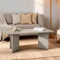 Produktbild: Couchtisch MESA aus Massivholz 110 x 45 x 60 cm grau - minimalistischer Sofatisch aus Holz, Wohnzimmer Tisch mit angwinkelten Beinen
