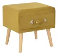Produktbild: vidaXL Nachttisch Nachttisch Senfgelb 40x35x40 Samt (1-St)
