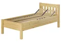 Produktbild: Hohes Holzbett 90x200 Kiefer natur Seniorenbett Einzelbett Zubehör wählbar V-60.55-09Federholzrahmen inkl.