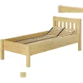 Produktbild: Erst-Holz Hohes Holzbett 90x200 Kiefer natur Seniorenbett Einzelbett Zubehör wählbar V-60.55-09 Federholzrahmen inkl.