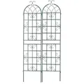 Produktbild: Relaxdays Rankgitter, 2er Set, Metall, HxB 220 x 50 cm, freistehende Rankhilfe für Kletterpflanzen, Rosenspalier, grün