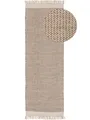 Produktbild: benuta Pure Wollteppich Kim - Beige 80x250 cm - Baumwolle,Wolle - Läufer & im Style: Ikat, Hygge & Cozy, Minimalistisch - Pflegeleicht für Wohnzimmer Schlafzimmer Flur Terrasse Balkon