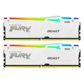 Produktbild: Kingston FURY Beast RGB Weiß 64GB Kit (2x32GB) DDR5-6000 EXPO DIMM Arbeitsspeich
