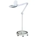 Produktbild: Lumeno Lupenleuchte 8613, LED, mit Rollstativ, 3 Dioptrien (1,75-fach), dimmbar, Linse: 150x110mm