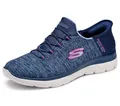 Produktbild: Skechers Damen Summits Dazzling Haze Slip-InTurnschuhe, Navy Mesh/Purple Trim, 38 EU