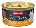 Produktbild: animonda vom Feinsten Mousse Katzenfutter nass Huhn + Kaninchen (12 x 85g), getreidefreies Katzenfutter nass ohne Zucker, mit frischen, fleischigen Zutaten