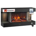 Produktbild: KAMINIO Elektrokamin LIZ, Elektrischer Kamin: 3D-Flammeneffekt, LED-Ambientelicht, Heizung 1800W schwarz 82 cm x 41.8 cm x 21.7 cm