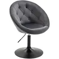 Produktbild: Svita Cocktailsessel, Dunkelgrau, Textil, Rund, 62x88x58 cm, Wohnzimmer, Sessel, Polstersessel