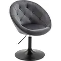 Produktbild: Havanna Sessel Lounge Clubsessel Barhocker Drehsessel Samt Grau - Svita