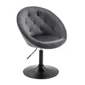 Produktbild: SVITA HAVANNA Sessel Lounge Clubsessel Barhocker Drehsessel Retro Dunkelgrau