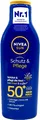 Produktbild: 1x NIVEA SUN Schutz & Pflege Sonnenschutz Sonnencreme 50+ LSF Wasserfest - 200ml
