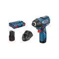 Produktbild: Bosch Professional 12V System Akku Drehschlagschrauber GDR 12V-110 (inkl. 2x Akku GBA 12V 3.0Ah, Schnellladegerät GAL 12V-40l, Einlage Zubehör, Einlage, L-BOXX)