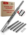 Produktbild: LouMaxx Kugelauszug 4er Set (2 Paar) Schubladenschienen 246 mm / 17mm Nut