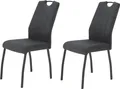 Produktbild: 2er Set Esszimmerstuhl Elif - Webstoff Anthrazit - 140kg belastbar